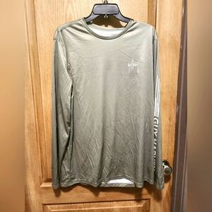 GUY HARVEY Gray Long Sleeve Shirt with Fish Graphic